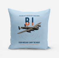 Thumbnail for Avro Lancaster B I design on light blue pillow