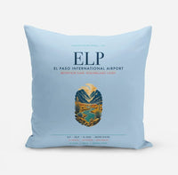 Thumbnail for El Paso International Airport (ELP) design on light blue pillow