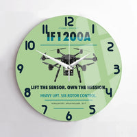 Thumbnail for Inspired Flight IF1200A design on light green no frame wall clock