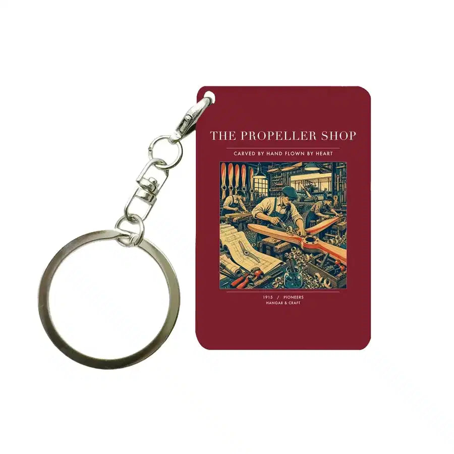VINTAGE G4014 - The Propeller Shop - Designed Key Chain design on darkred