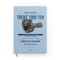 Thumbnail for TRENT 1000 TEN design on light blue notebook