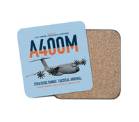 Thumbnail for Airbus A400M Atlas design on light blue 1 piece coaster