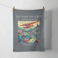 Thumbnail for VINTAGE G4415 - The Gold Assay Run - Designed Towels design on gray