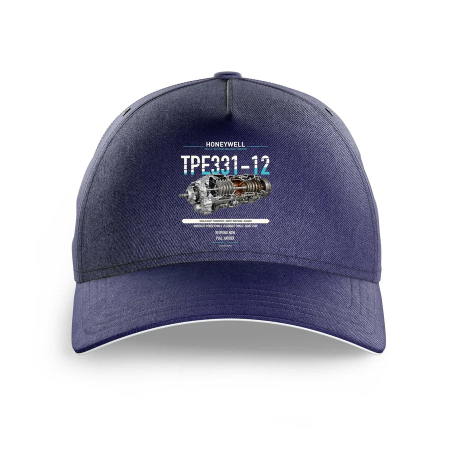 TPE331-12 design on dark blue printed hat