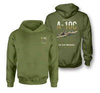 Thumbnail for A-10C Thunderbolt II design on green army double-side hoodie, double-side print