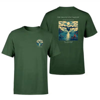 Thumbnail for VINTAGE G4441 - The Moonpath Takeoff - Double-Side T-Shirt design on darkgreen double side t shirt
