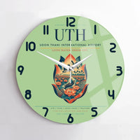 Thumbnail for Udon Thani International Airport (UTH) design on light green no frame wall clock