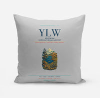 Thumbnail for Kelowna International Airport (YLW) design on light gray pillow