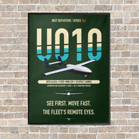 Thumbnail for Airbus U010 Aliaca Fixed-wing vertical canvas print - framed - dark green background