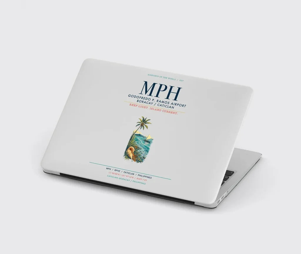 Godofredo P. Ramos Airport Boracay Caticlan (MPH) design on light gray MacBook case