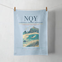 Thumbnail for Cornwall Airport Newquay (NQY) design on light blue towel