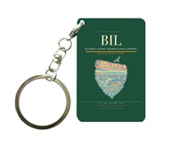 Thumbnail for Billings Logan International Airport (BIL) design on dark green key chain