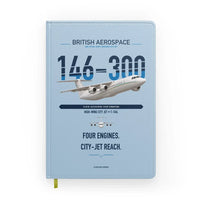 Thumbnail for BAe 146-300 design on light blue notebook