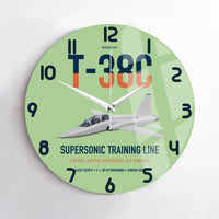 Thumbnail for T-38C Talon design on light green no frame wall clock
