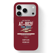 Thumbnail for Air Tractor AT-802F Fire Boss design on dark red magsafe iphone case, for iPhone 17 Pro