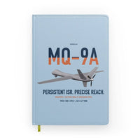 Thumbnail for MQ-9A Reaper design on light blue notebook