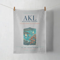 Thumbnail for Auckland Airport (AKL) design on light gray towel