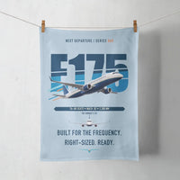Thumbnail for Embraer E175 design on light blue towel