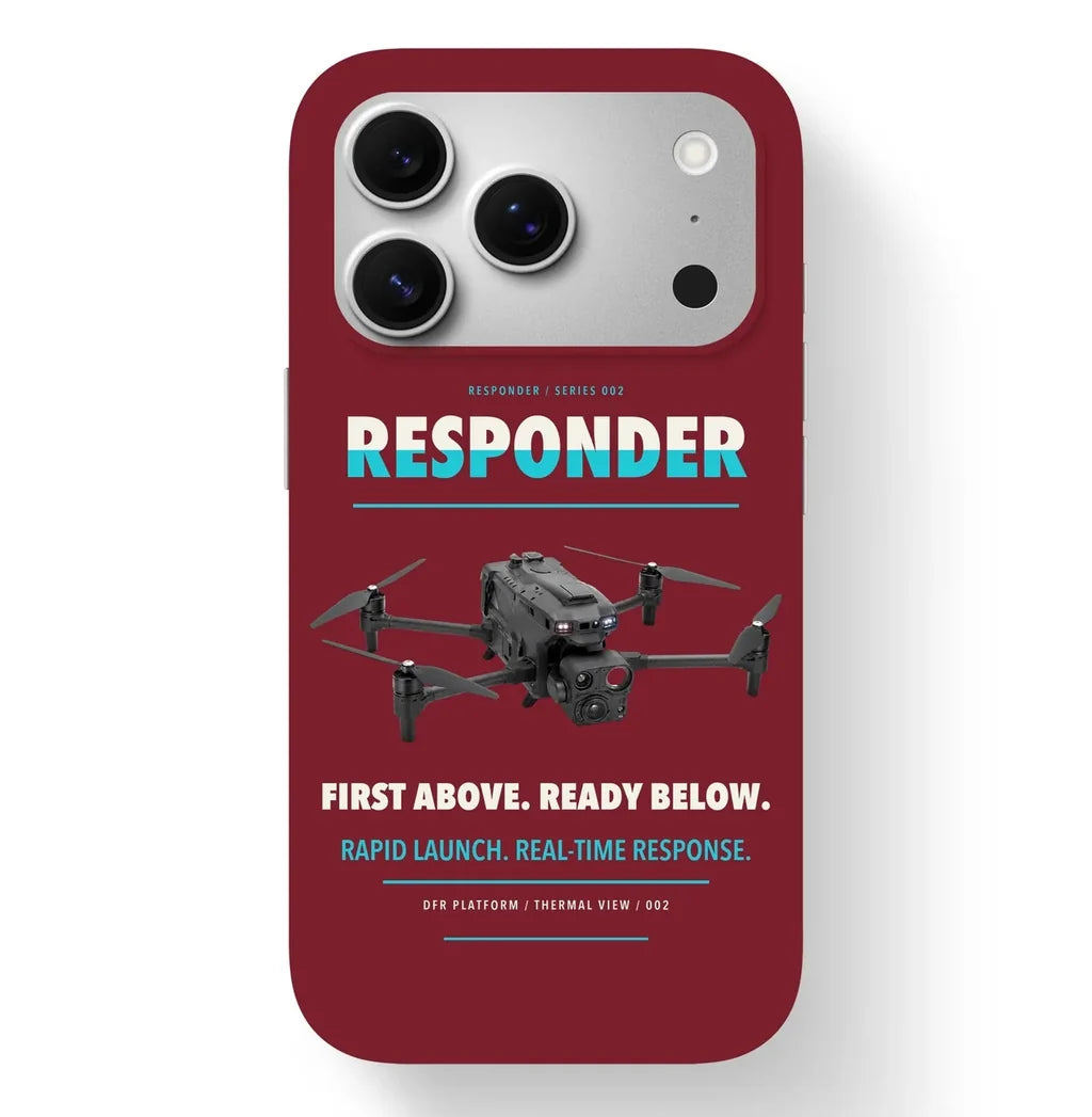 BRINC Responder Case design on dark red iphone case