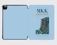 Thumbnail for Molokai Airport (MKK) design on light blue ipad tablet case