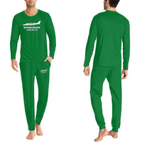 Thumbnail for The Bombardier Learjet 75 men pajamas - Green