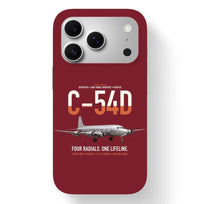 Thumbnail for C-54D Skymaster design on dark red magsafe iphone case, for iPhone 17 Pro