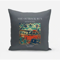 Thumbnail for VINTAGE G4022 - The Outback Run - Designed Pillows design on gray