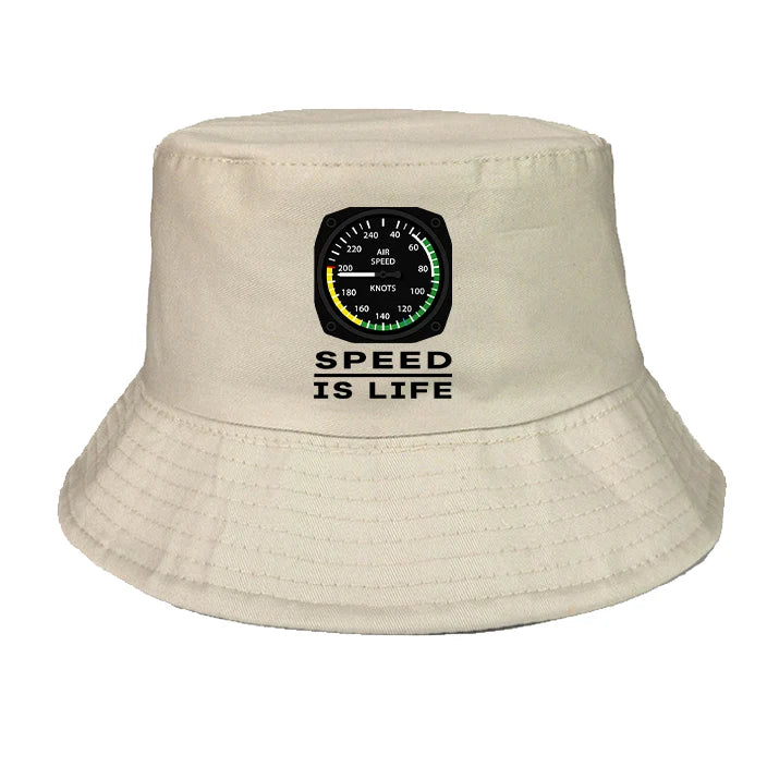 Speed Is Life summer hat - khaki