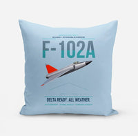 Thumbnail for F-102A Delta Dagger design on light blue pillow