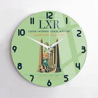Thumbnail for Luxor International Airport (LXR) design on light green no frame wall clock