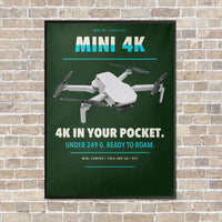 Thumbnail for DJI Mini 4K vertical canvas print - framed - dark green background