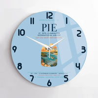 Thumbnail for St. Pete–Clearwater International Airport (PIE) design on light blue no frame wall clock