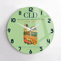 Thumbnail for McClellan-Palomar Airport (CLD) design on light green no frame wall clock