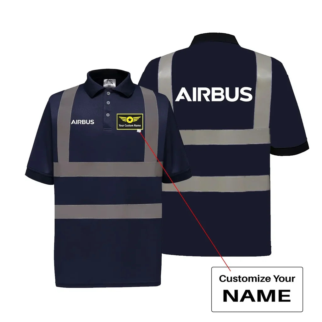 Customisable Airbus & Text Polo Shirt - view 5