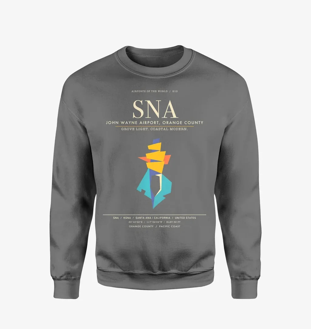 John Wayne Airport Orange County SNA Sweatshirt - Gray