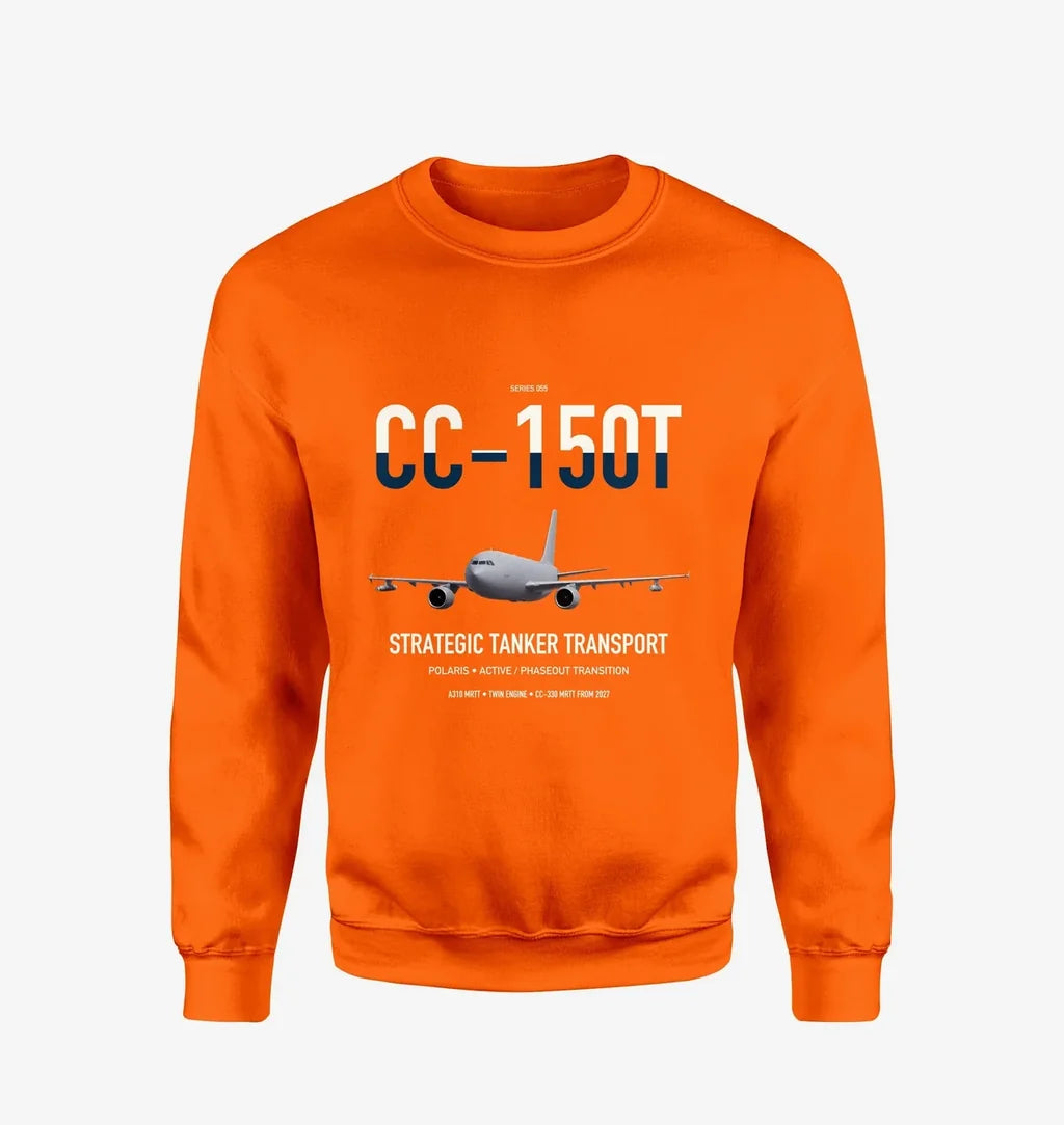 Airbus CC-150T Polaris design on orange sweatshirt