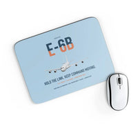 Thumbnail for E-6B Mercury design on light blue rectangle mouse pad