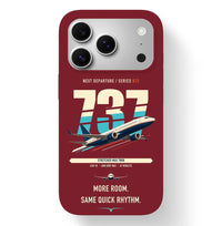 Thumbnail for Boeing 737 MAX 9 design on dark red magsafe iphone case