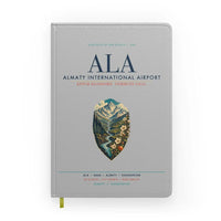 Thumbnail for Almaty International Airport (ALA) design on light gray notebook