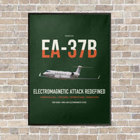 Thumbnail for EA-37B Compass Call vertical canvas print - framed - dark green background