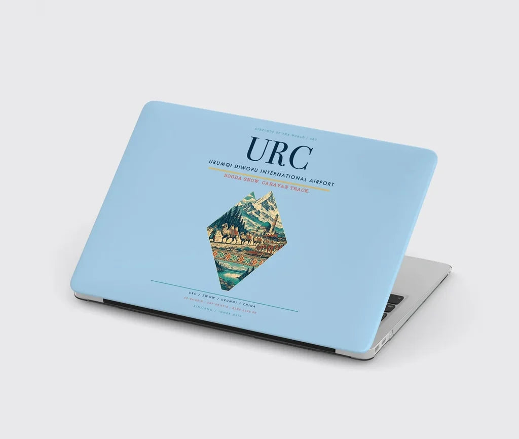 Urumqi Diwopu International Airport (URC) design on light blue MacBook case