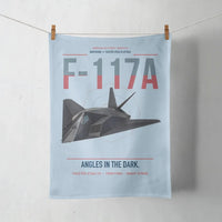 Thumbnail for F-117A Nighthawk design on light blue towel