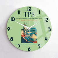Thumbnail for Vincenzo Florio Airport Trapani-Birgi (TPS) design on light green no frame wall clock
