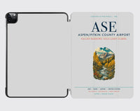 Thumbnail for Aspen - Pitkin County Airport (ASE) design on light gray ipad tablet case