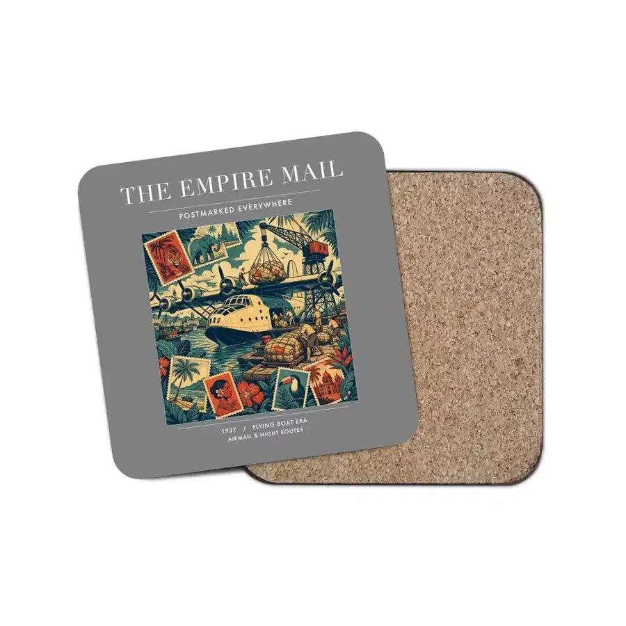 The Empire Mail - Designed Coasters design on gray 1-piece