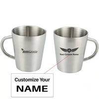 Thumbnail for Binter Canarias Airlines Stainless Steel Coffee mug, Silver+Name