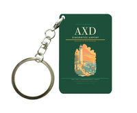Thumbnail for Dimokritos Airport (AXD) design on dark green key chain