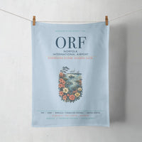 Thumbnail for Norfolk International Airport (ORF) design on light blue towel
