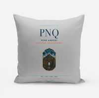 Thumbnail for Pune Airport (PNQ) design on light gray pillow