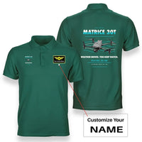 Thumbnail for DJI Matrice 30T design on green polo with custom name badge